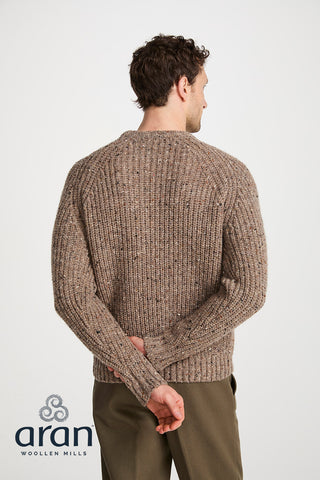 Donegal Herrenpullover 100% Wolle beige