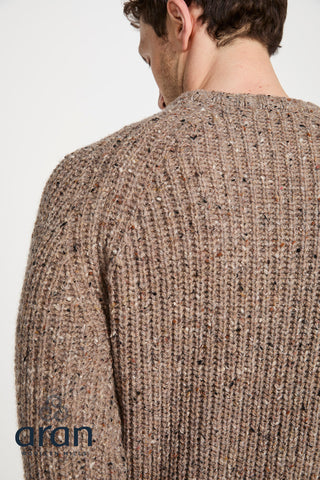 Donegal Herrenpullover 100% Wolle beige