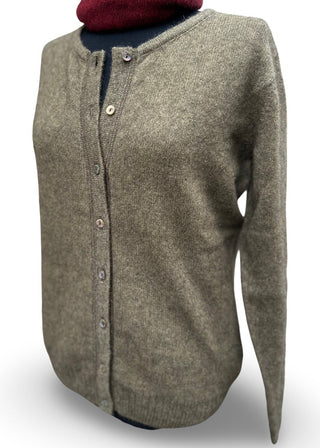 Noble Wilde Strickweste (Knöpfe) aus Merino Possum latte