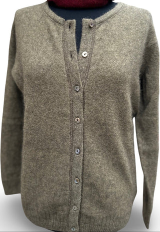 Noble Wilde Strickweste (Knöpfe) aus Merino Possum latte