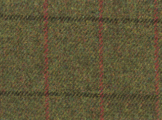 Harris Tweed® Mantel olivgrün mit Strukturkaro