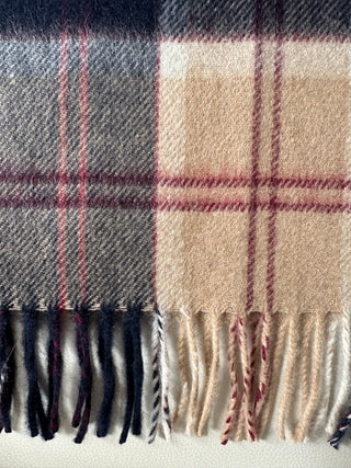 Detailaufnahme des Bannochbane Navy Schottenkaros.