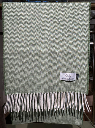 Donegalgarn, Cashmere & Seide Schal Fischgrätenmuster
