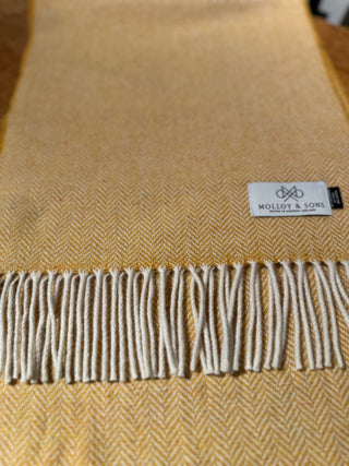 Donegalgarn, Cashmere & Seide Schal Fischgrätenmuster