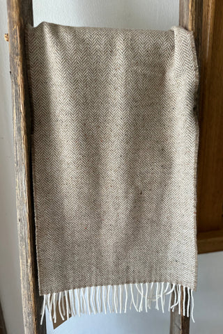 Donegalgarn, Cashmere & Seide Schal Fischgrätenmuster